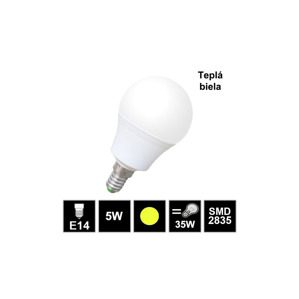 LED žiarovka teplá biela